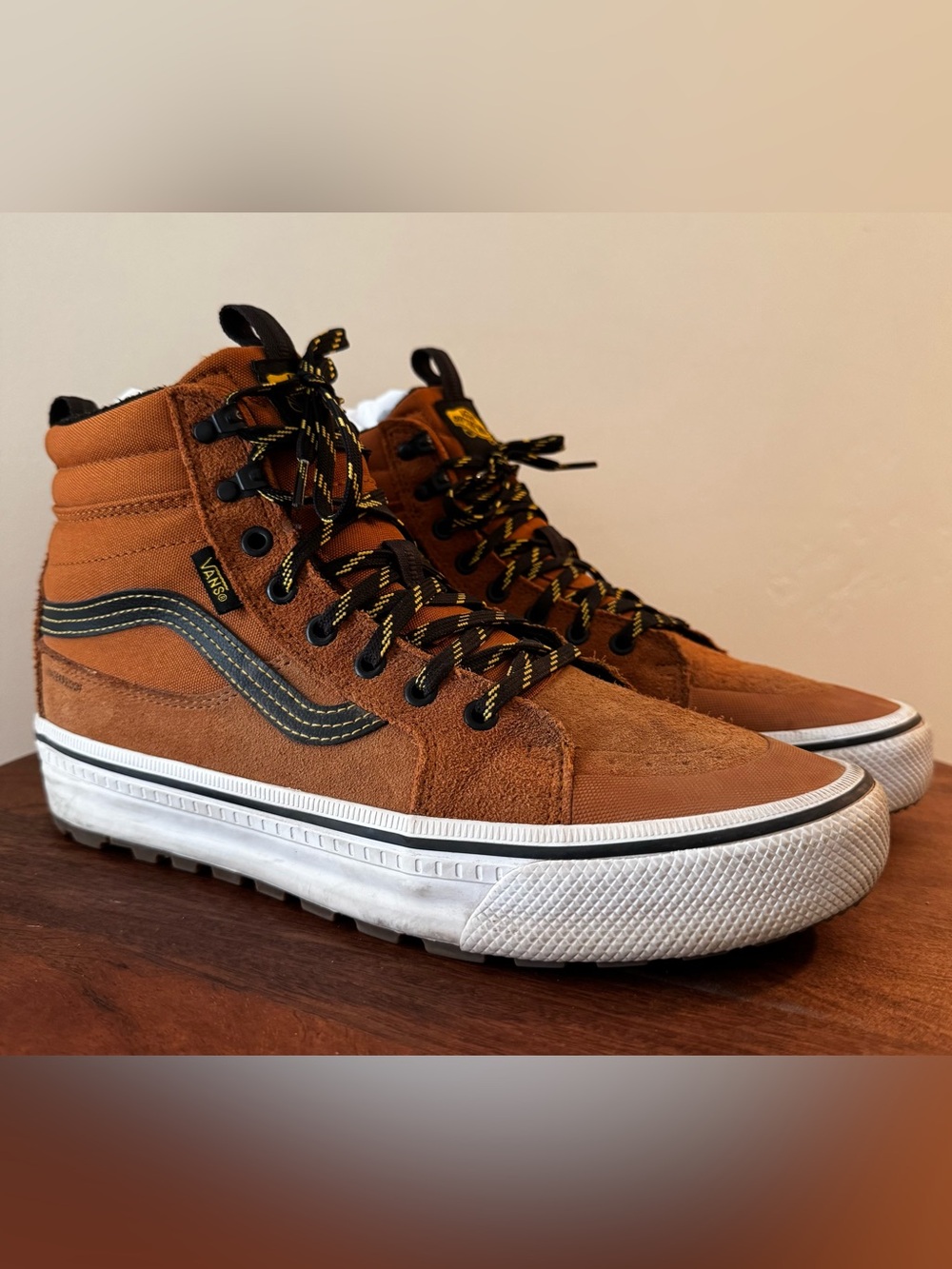 Vans Mte Sk8-Hi Waterproof Ins Boots Size Men’s 9.5 Glazed Ginger Primaloft Snow